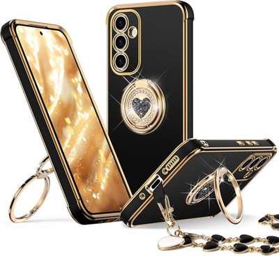 Galaxy A35 5G Case with Stand, Bling Luxury Protective Phone Case for Samsung A3