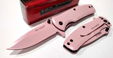 TAC-FORCE Full Pink Drop Point Spring Open Assisted Folding Pocket Knife NEW EDC