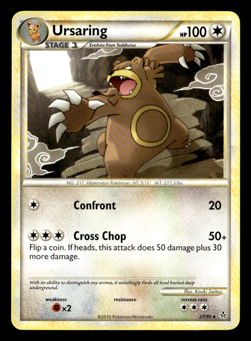 Ursaring Rare Unleashed 27/95 LP Pokémon TCG