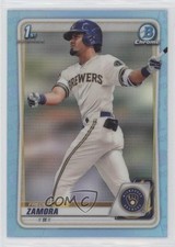 2020 Bowman Draft Chrome Sky Blue Refractor Freddy Zamora #BD-46 10vh