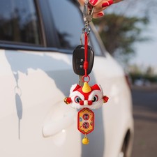 Chinese Lion Dance Keychain Pendant Stuffed Animal Toy
