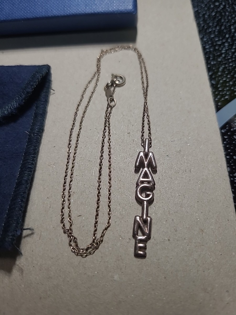 LENNON コレクターズアイテム JOHN LENNON JEWELRY COLLECTION SILVER IMAGINE PENDANT W/BOX | eBay