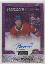 2020-21 O-Pee-Chee Platinum Rookie Violet Pixels Jake Evans #R-JE Auto 01g1