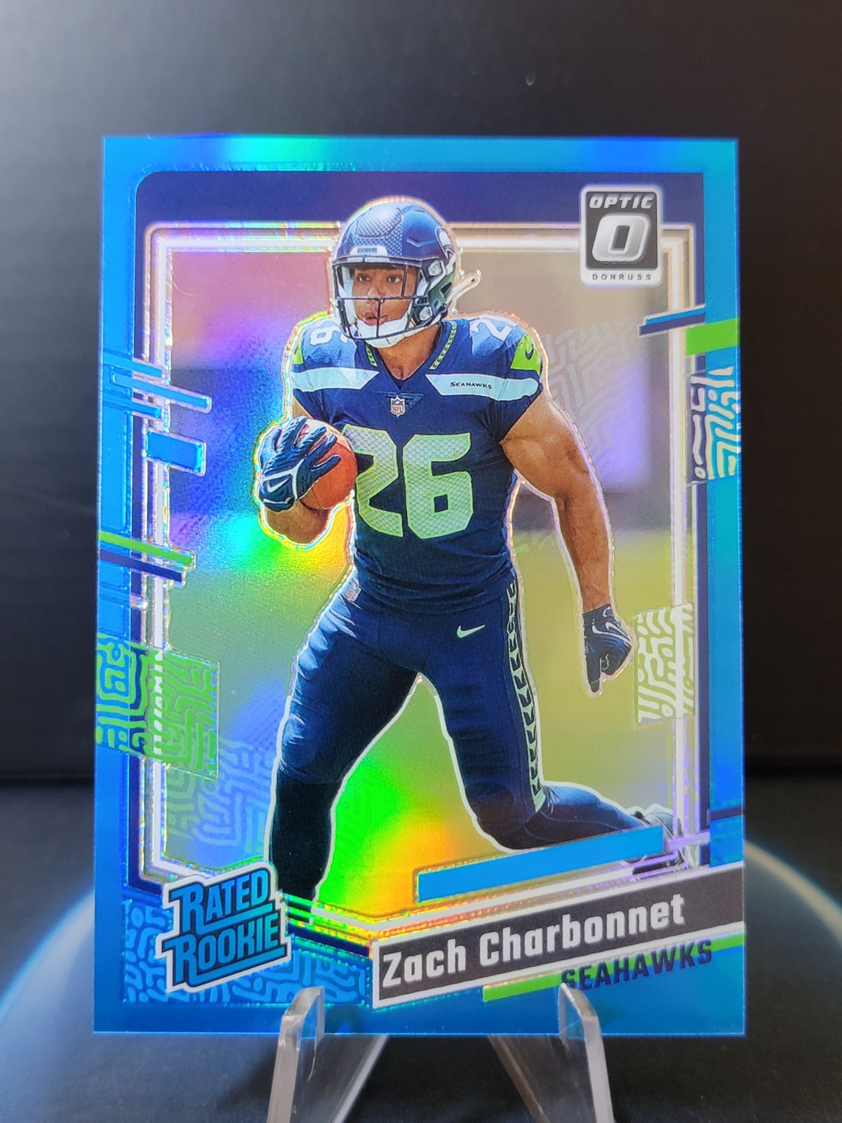 2023 Donruss Optic Rated Rookie Zach Charbonnet #294 Teal Aqua /299