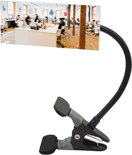 Clip On Security Mirror Convex Desk Rear View Cubicle Safety Adjustable