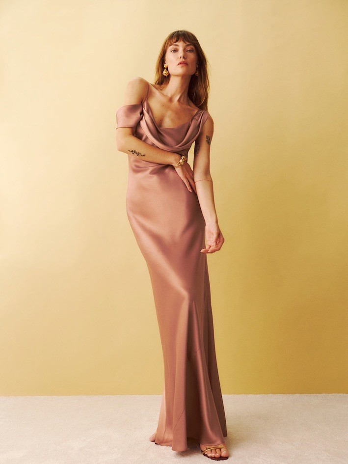 Reformation Ronda Silk Maxi Dress in Praline Size 0 | eBay Reformation Ronda Silk Maxi Dress in Praline Size 0 | eBay