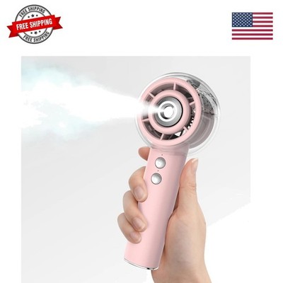 Portable Misting Fan, Handheld Turbo Fan with Mist, 6000mAh Battery Rechargea...