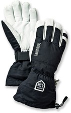 NEW Hestra Army Leather Heli Insulated 5-Finger Ski Gloves Black/White 9 - Large