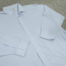 Brooks Brothers Dress Shirt Mens 18 - 35 Regent Fit Button Up Non Iron Blue