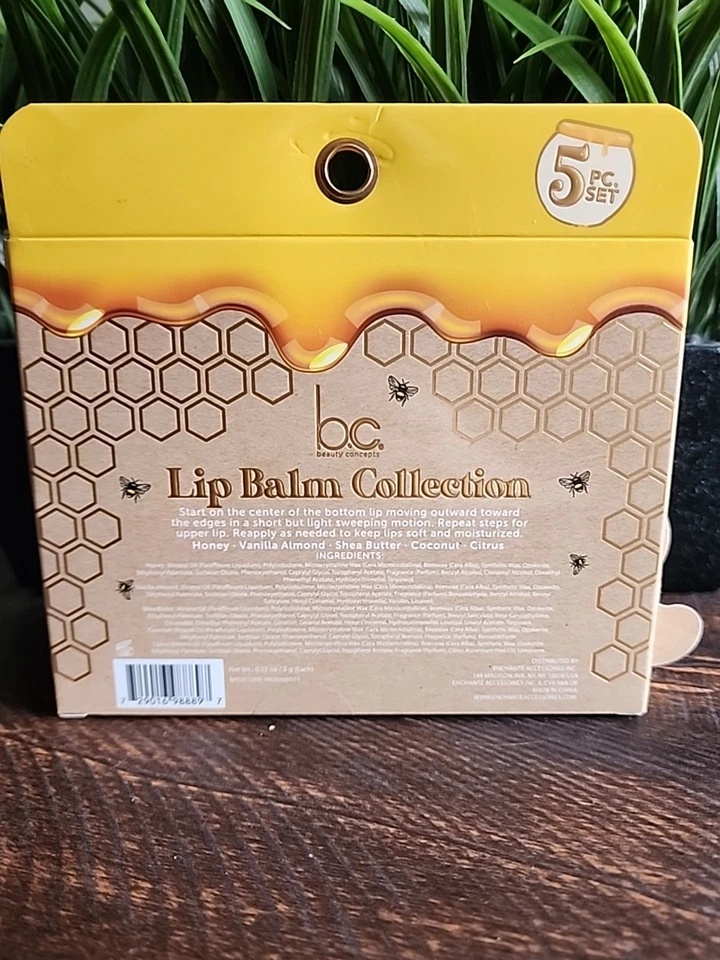 Beauty Concepts Lip Balm Collection 5pc Honey Shea Coconut Citrus Vanilla - Image 4 of 4