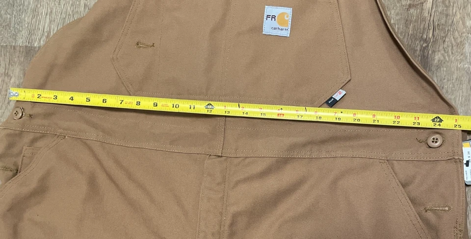 Carhartt Hombres FR Pato Babero Mono Sin Forro Talla 48x36 Nuevo con Etiquetas Doble Rodilla Ropa de Trabajo Foto 4 de 4