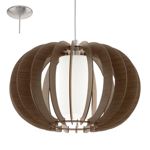 Weiß Braun Nickel Moderne Skandinavisch HäNgelampe Pendelleuchte 1X60W/E27-image