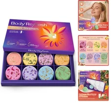 8-Pack Shower Bombs Steamers Gift Set - Aromatherapy Self-Care Essentials Spa