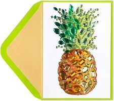 Papyrus Thank You Card "An Abundance Of Thanks To You" With Gemmed Pineapple