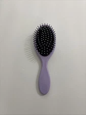 Detangling Purple /Wht Ball Tipped Handheld Plastic Hair Brush 8” New In Package