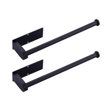 Wall Mounted Stainless Steel Towel Rack in Black