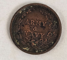 1863 United States CIVIL WAR PATRIOTIC LIBERTY Token ARMY NAVY Cent Coin on The Hot Collector