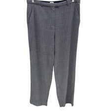 Armani Collezioni Vintage Womens Herringbone Italian Wool Dress Pants Gray 14