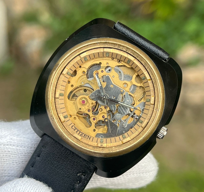 Citizen Skeleton 4-385241 Automatic Cal.8060A Vintage Men's Watch