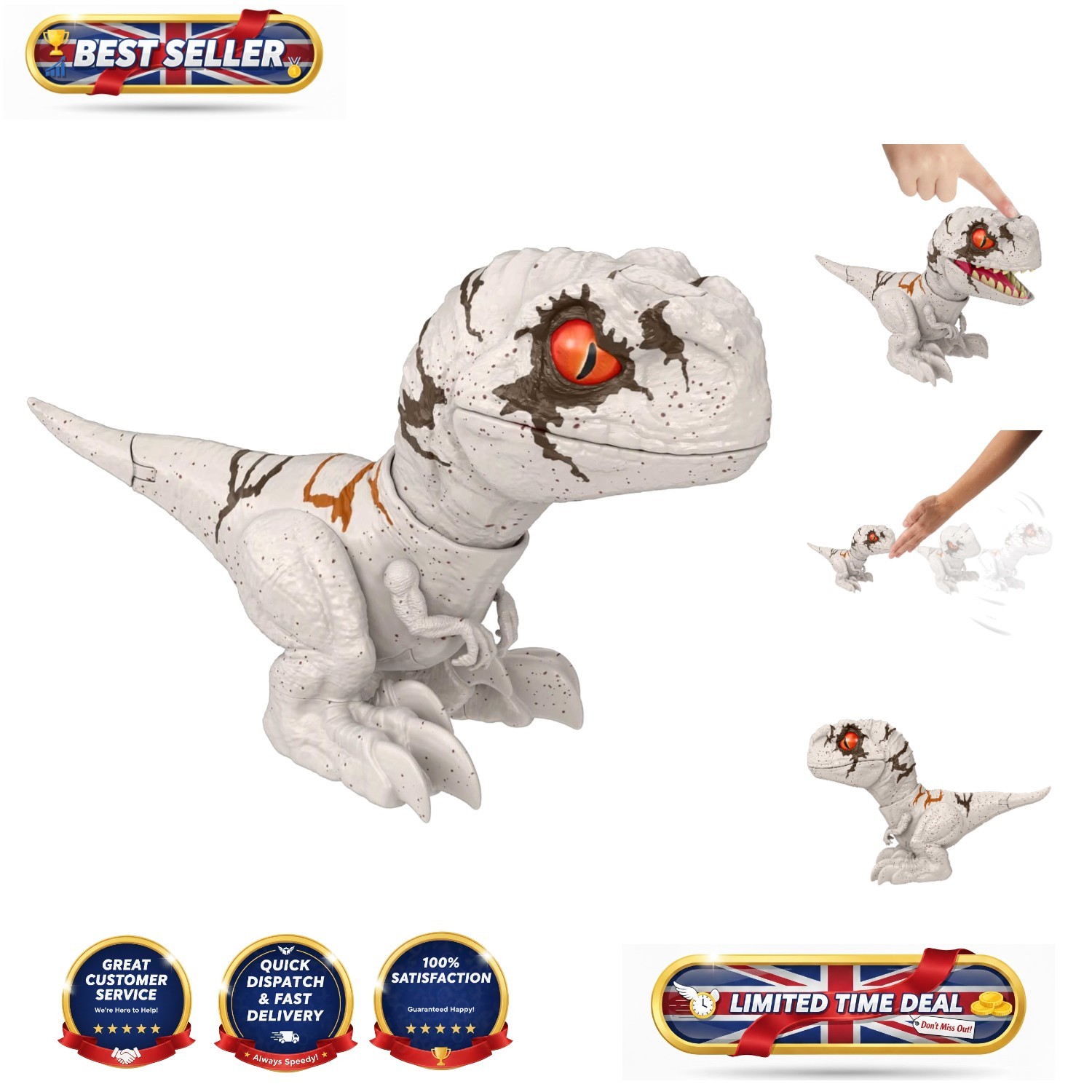 Jurassic World Dominion Rowdy Roars Atrociraptor Figure - Imagination Unleashed