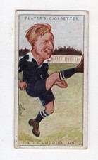 Football Rugby Union Caricatures 1926 Luddington Devenport Services Navy