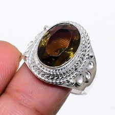Smoky Quartz Gemstone Handmade 925 Sterling Silver All Size Ring For Gift