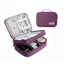 Travel Cable Organizer Bag, Electronic Accessories Case Portable Double Layer...