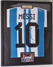 Lionel Messi Argentina 3D framed shirt 2022 hand-signed w/COA Free shipping