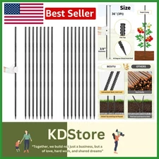 Heavy-Duty 36-Inch Steel Rebar Stakes (16-Pack) for Landscaping & Construction