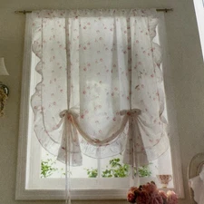 NWT Simply Shabby Chic  Rose Ruffle Floral Balloon Shade  42 X 63 Cotagecore