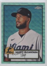 2021 Topps Chrome Platinum Anniversary Aqua Wave Refractor Sandy Alcantara 2f9