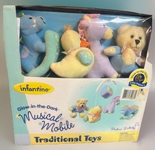 Vintage NEW/Open Box Infantino Glow In The Dark Musical Mobile Traditional Toys