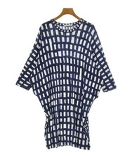 mina perhonen Dresses WhitexNavy Check Pattern 36 Approx. S 2200627501586