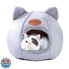 Cat Beds for Indoor Cats, Cozy Cat Cave Bed Dog House Cats Tent with Removabl
