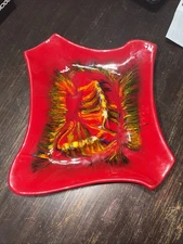 MCM Vintage Retro Maurice of California Large Ceramic Multicolor Ashtray