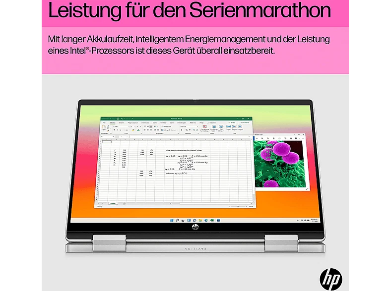 HP Pavilion x360 14-ek1375ng 2 in 1 Convertible Notebook 14 Zoll 16Gb 1 TB SSD - Bild 3 von 4