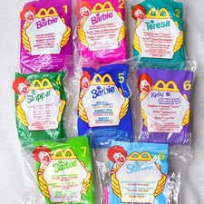 Vintage 1999 McDonalds Happy Meal Barbie Lot 8 Sealed Toys Skipper Kelly Teresa