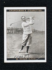 1927 Churchman's Famous Golfers Tobacco Large Walter Hagen #4 11bd