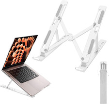 Ergonomic and Foldable Laptop Stand for Desk, Adjustable Riser, Fits All Laptops