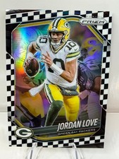 2025 Panini Prizm Jordan Love Black & White Checker Prizm SP  #82 - Packers