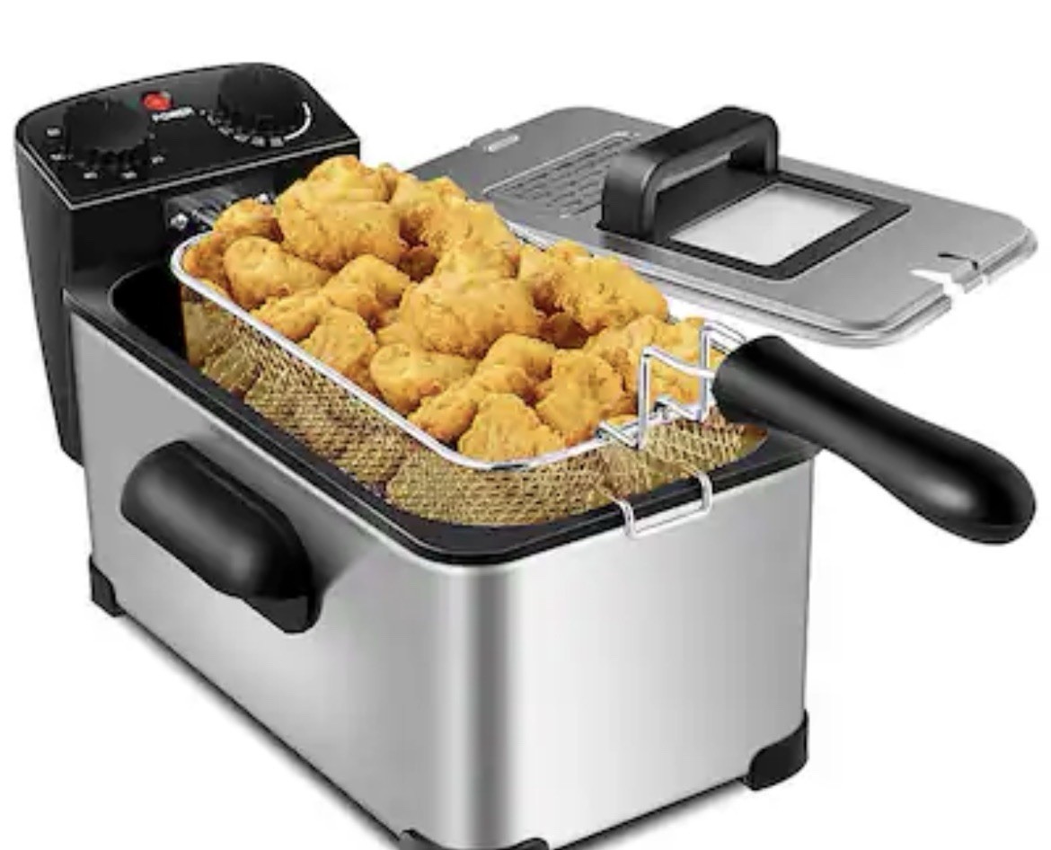1700w Stainless W/timer Frying Basket Home