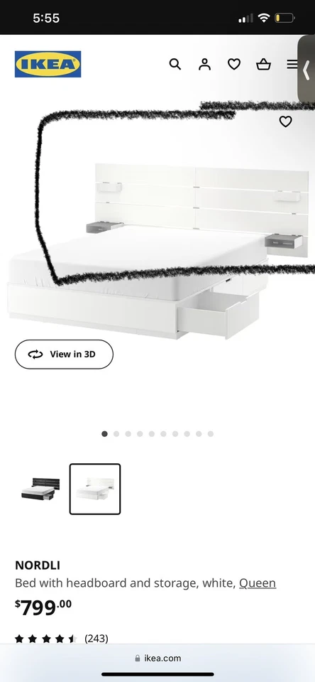 Cabecero nordli ikea Foto 2 de 2