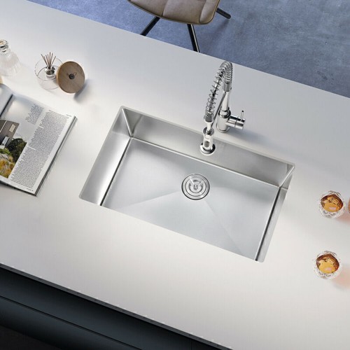 304 Stainless Steel Undermount Kitchen Sink, Available in Single / Double Bowl - Picture 11 of 30