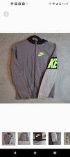 Nike boys full zip gray hoodie size XL Unisex Used But Not Abused
