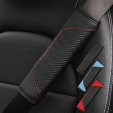 Seat Belt Cover Carbon Fibre Cushions Shoulder Safety Pads Car Accessories