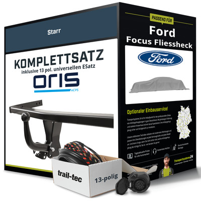 Anhängerkupplung ORIS starr für FORD Focus Fliessheck +E-Satz NEU