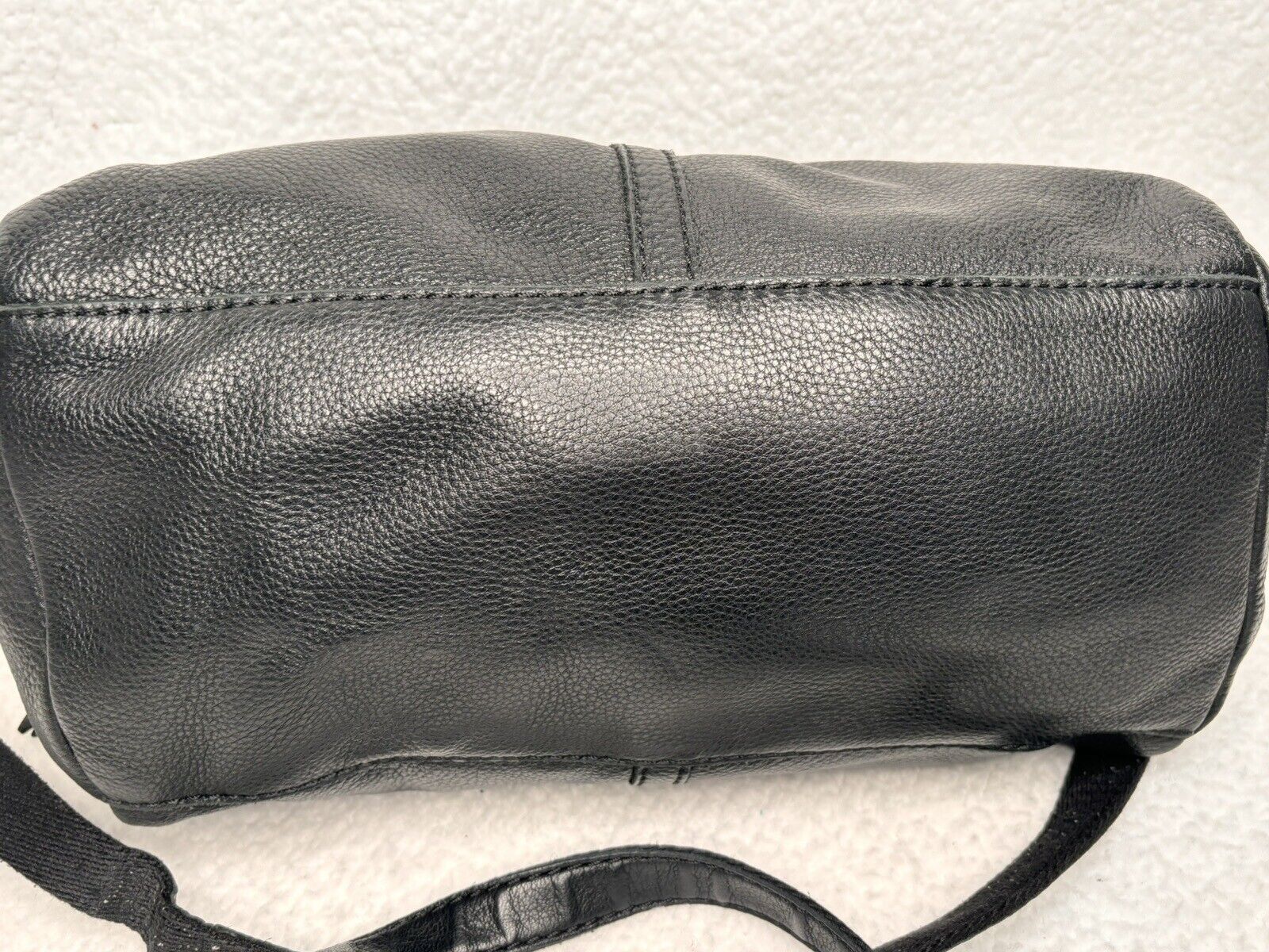 FOSSIL   Satchel Black Pebbled Leather Shoulder B… - image 9