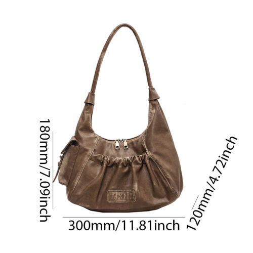 Bolso de mano vintage para mujeres con cierre de cremallera Bolso de mano para mujer Bolso de calle - Imagen 10 de 14