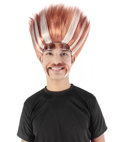 Adult Troll King Wig with Eyebrows & Mustache - Halloween Cosplay Hairpiece - Picture 67 of 121