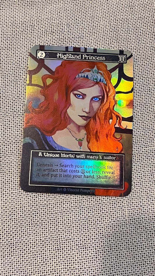 Sorcery TCG Highland Princess β foil BGS 9 Sorcery Contested: Highland Princess Alpha Foil Mint